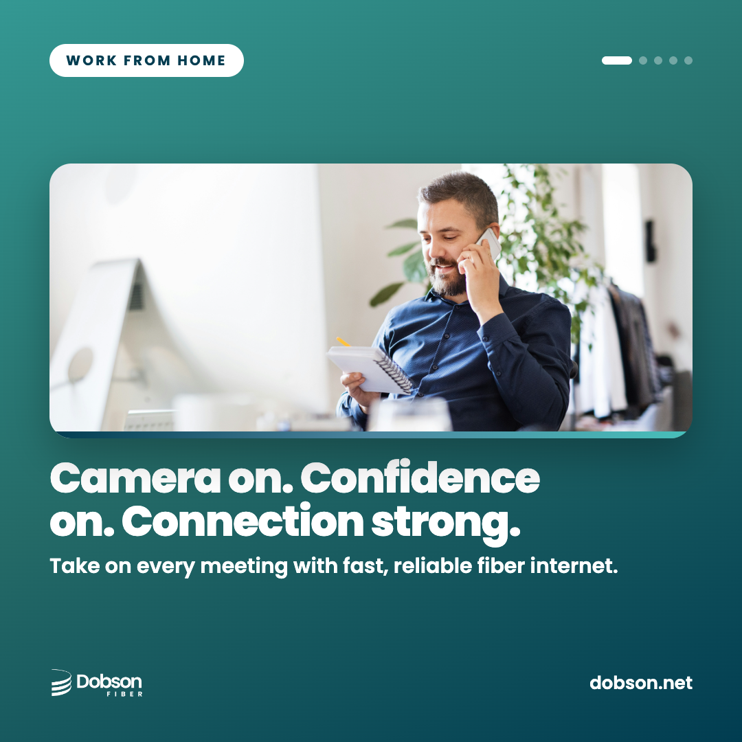 Camera On work from home social slide