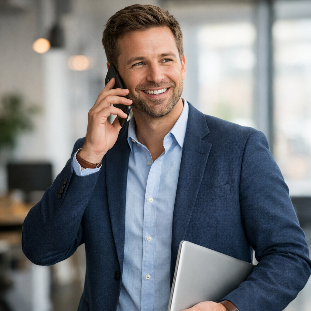 Business Professional on Cell Phone