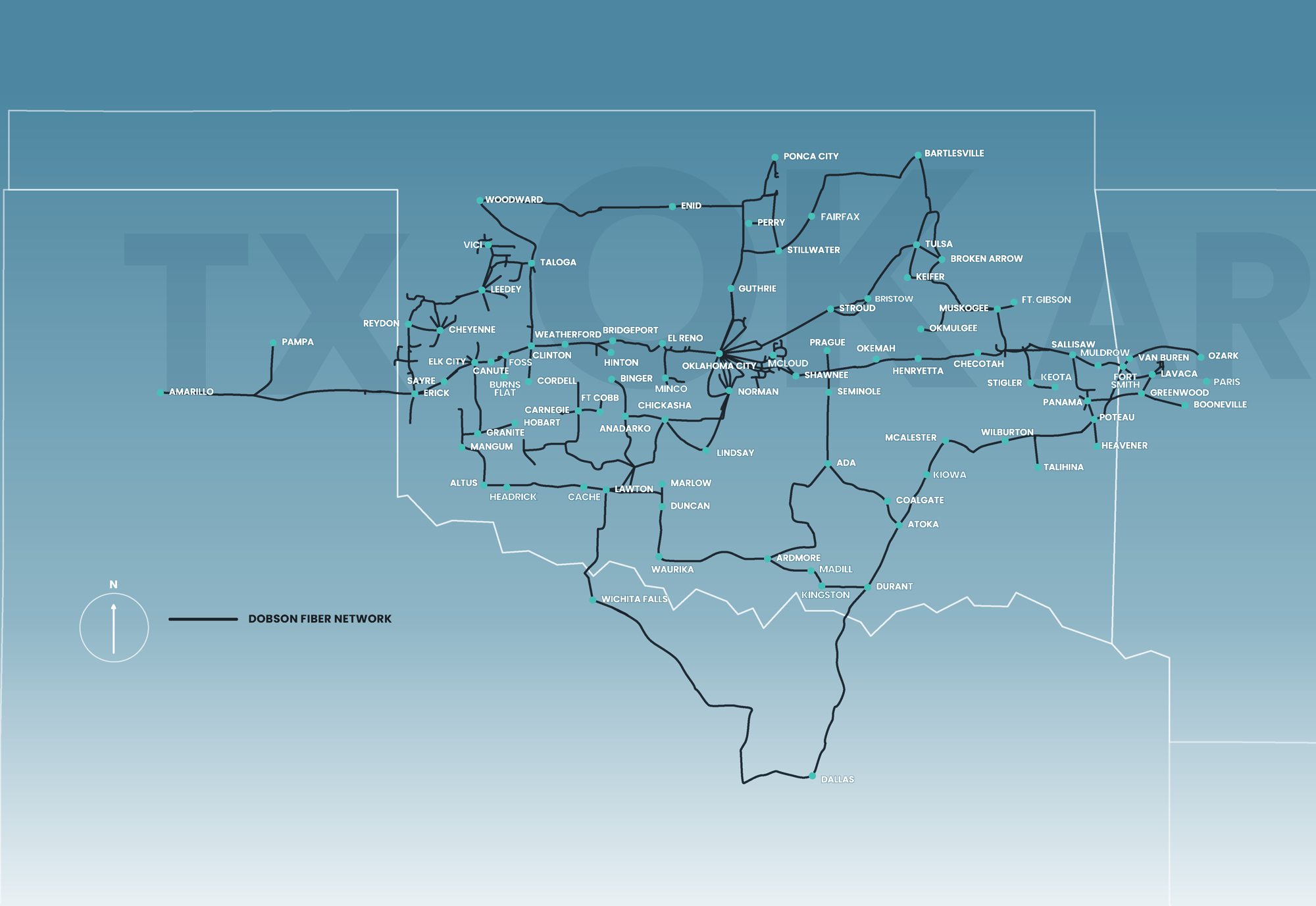 Dobson Fiber Network Map